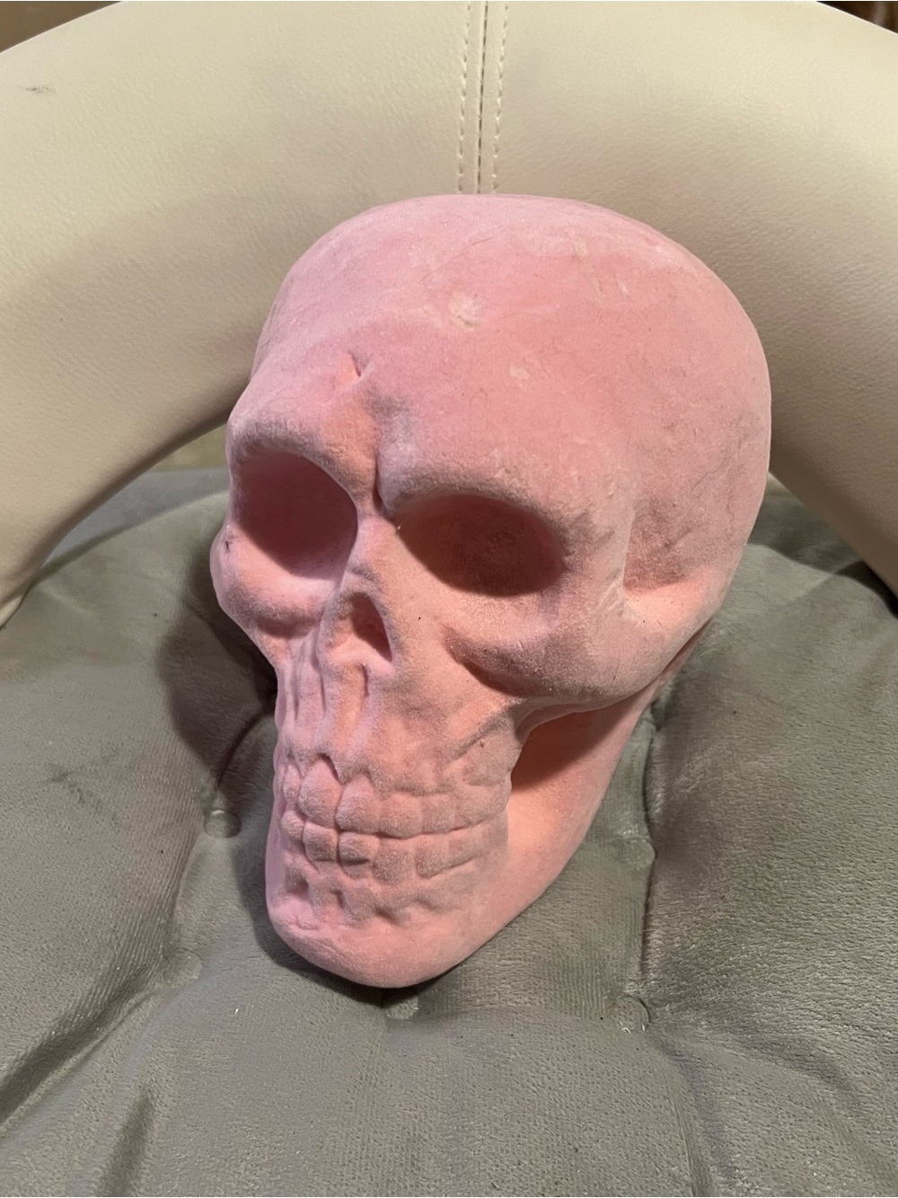 Michaels Pink Velvet Skull Accent Sculpture